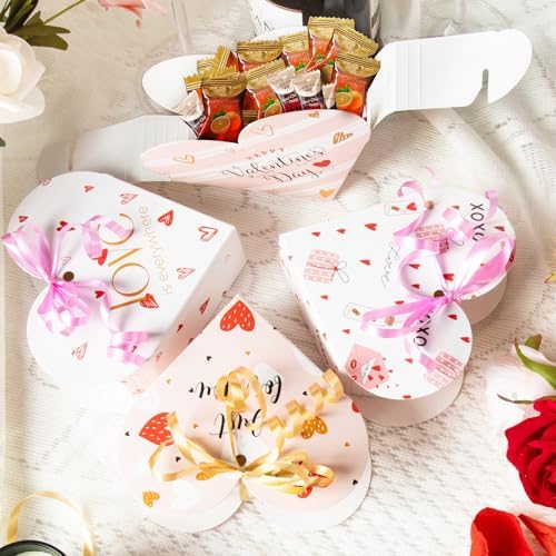 GINLEBO Valentines Day 24Pack Heart Shape Gift Boxes