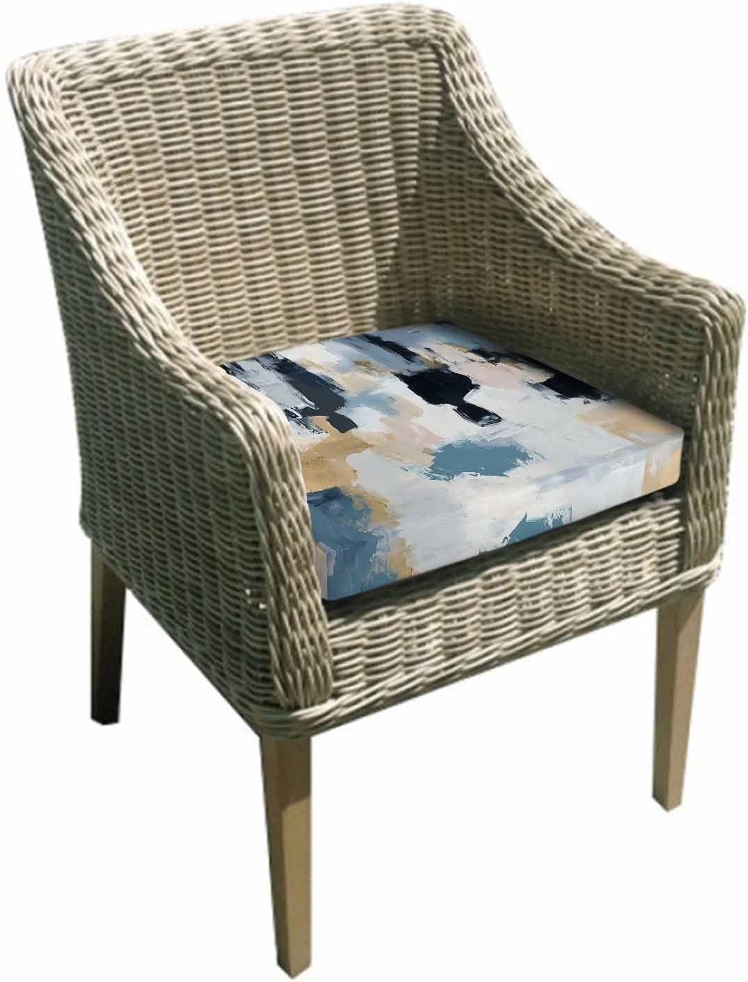 2 Pack Waterproof Canvas Cushion Covers with Ties for Chaise Lounge