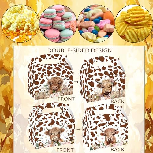 Bach And Boujee Highland Cow Party Treat Boxes