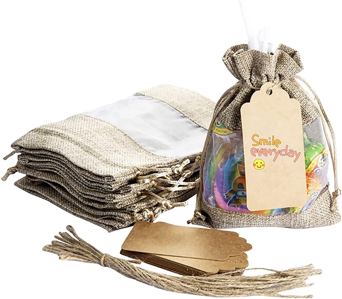 KUPOO 20PCS 35x55 Inch Clear Window Gift Bag