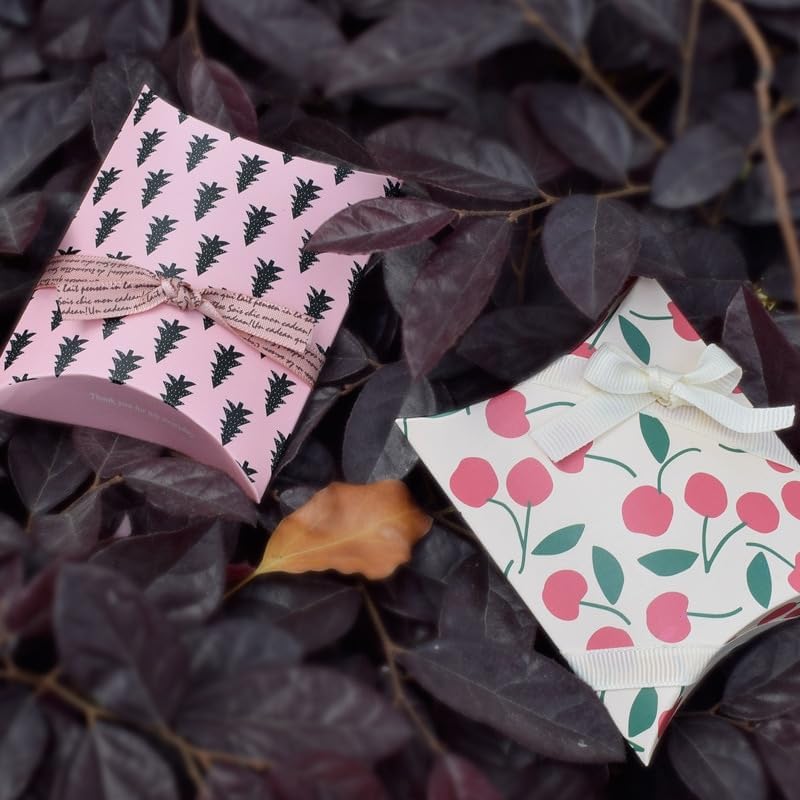 MODADA Pink Pillow Gift Boxes 100PCS for Wedding and Party