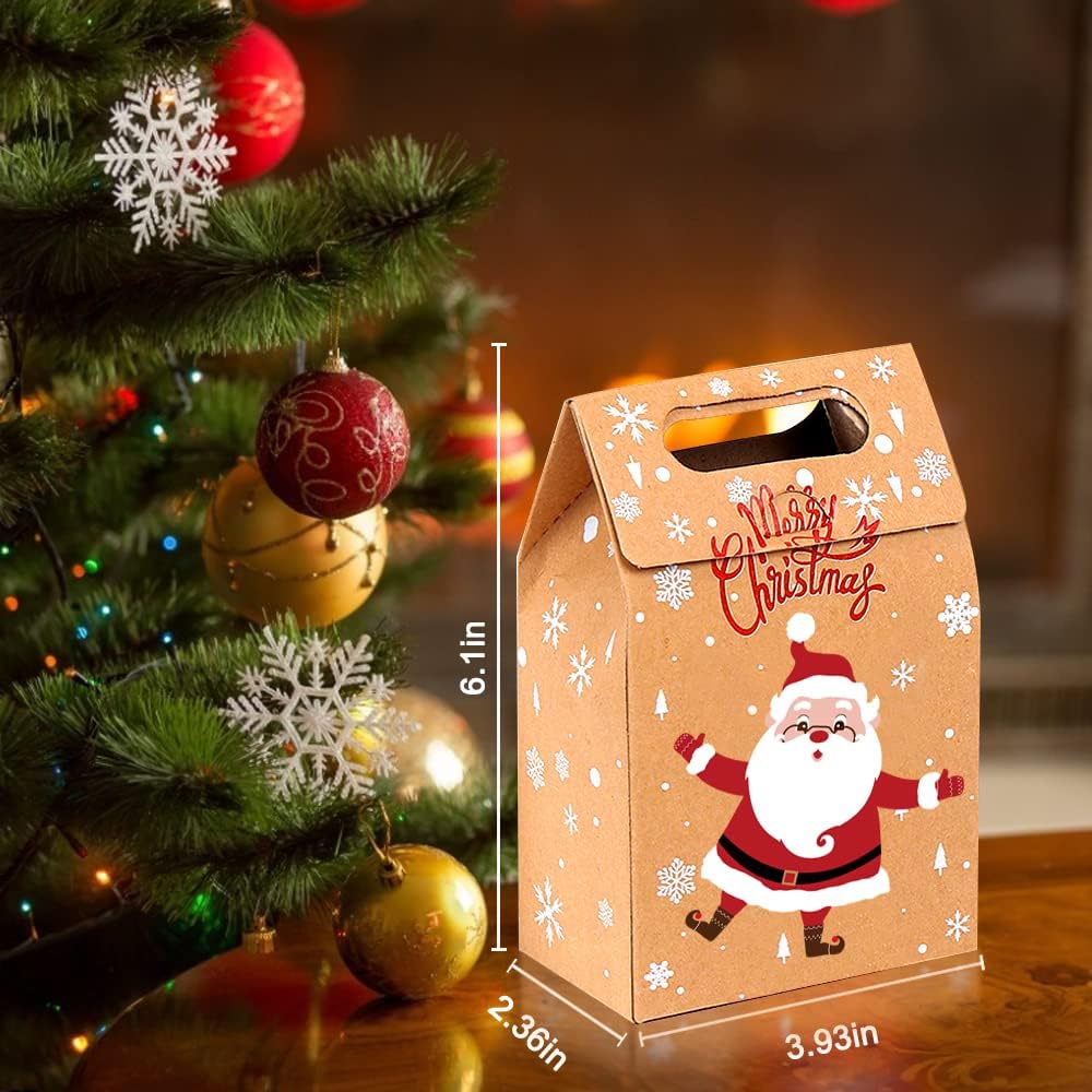 JOICEE 24pcs Christmas Gift Boxes with 6 Unique Designs
