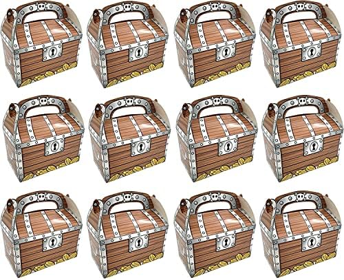 AMERICAN WIT 12 Pack Pirate Treasure Chest Boxes
