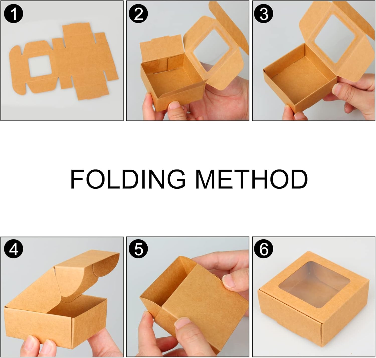 COTOPHER 30Pcs Mini Kraft Soap Boxes with Window 1