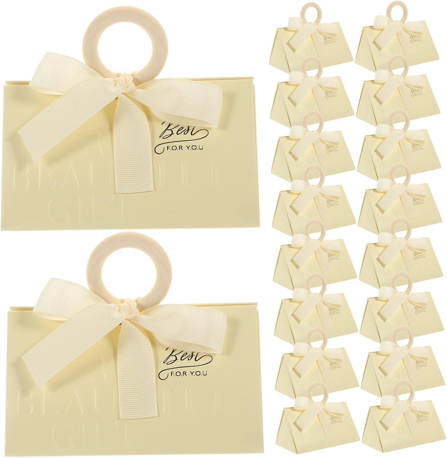 Ipetboom 20pcs Triangle Candy Boxes for Valentines Day and Weddings