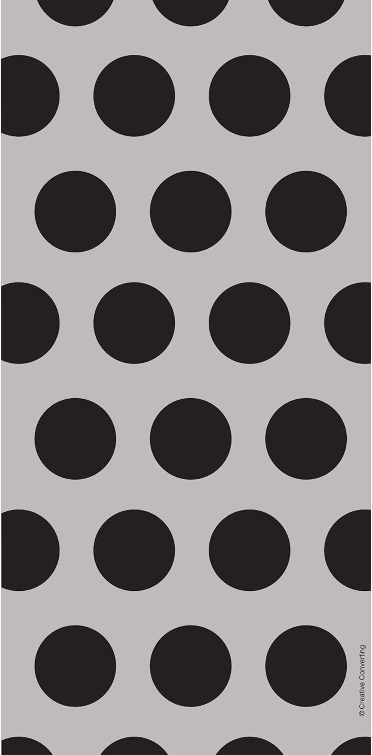 Creative Converting 20 Count Black Velvet Polka Dot Cello Bags