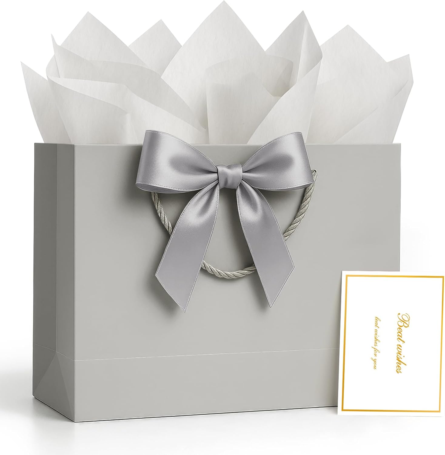 ANZNKU Large Gift Bag with Handles and Ribbon