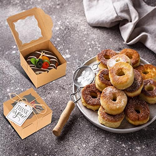 KPOSIYA 10 Pcs Bakery Boxes With Window