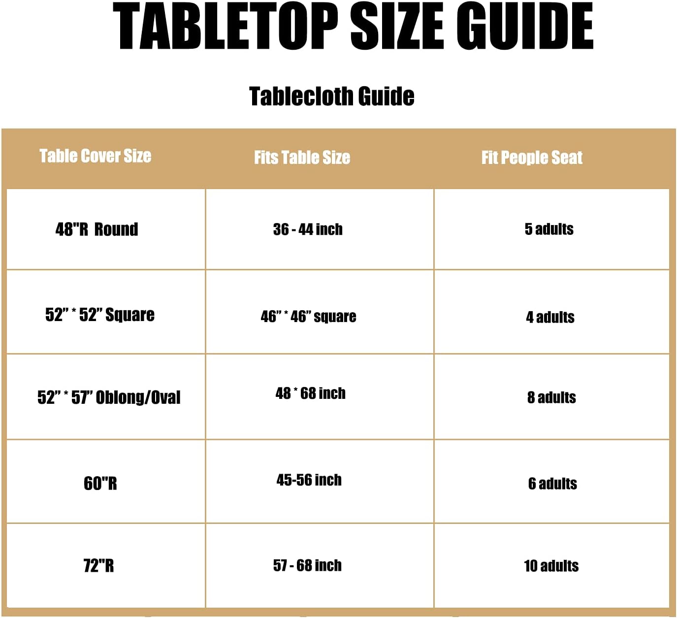 Lushvida Round Waterproof Table Cover with Elastic Edges