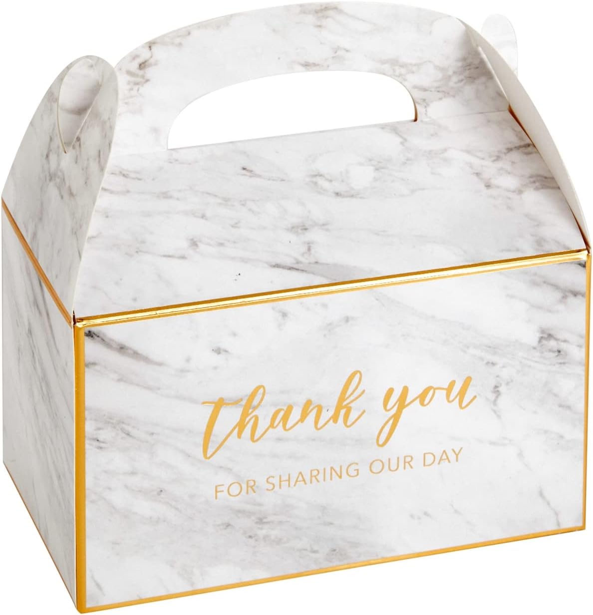 Sparkle and Bash Marble Thank You Gable Boxes Pack of 24