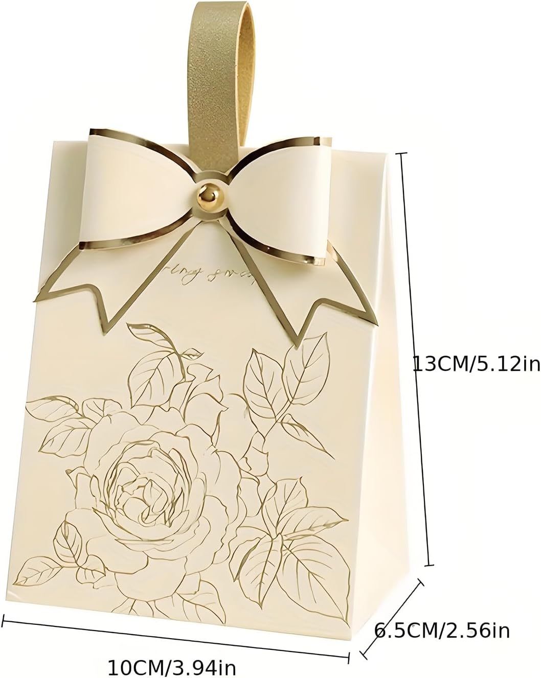 QRZLP 10PCS Candy Boxes with Floral Decor