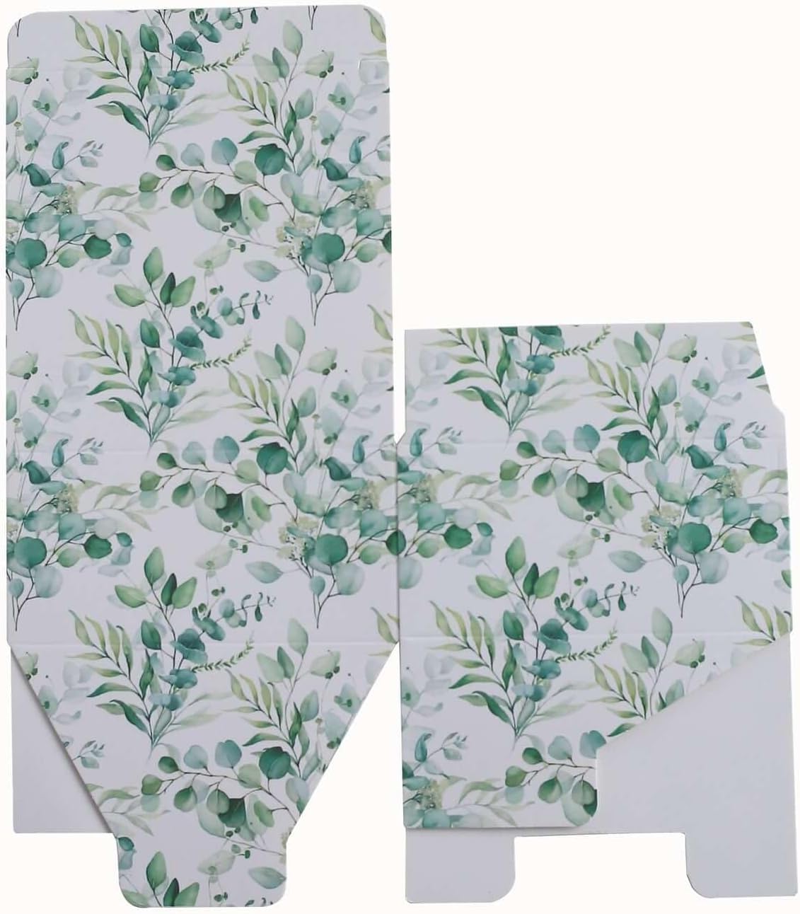 Efavormart 25 Pack White Green Eucalyptus Gift Boxes