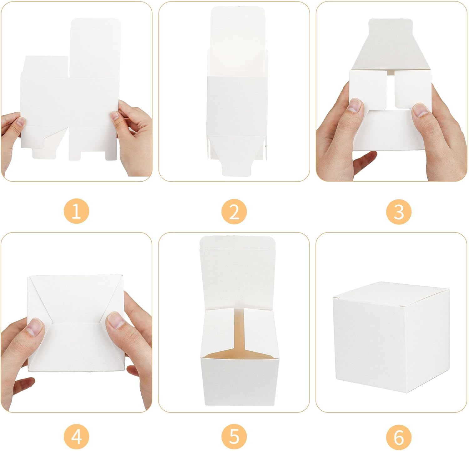 25pcs White Paper Gift Boxes 315x315x315 Inches Wedding Favor Boxes