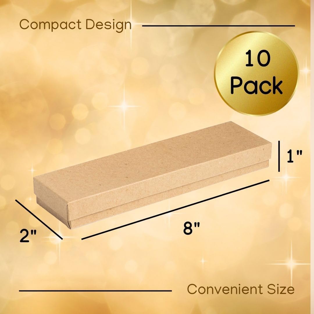 Prestige and Fancy Jewelry Gift Boxes 10 Pack Brown