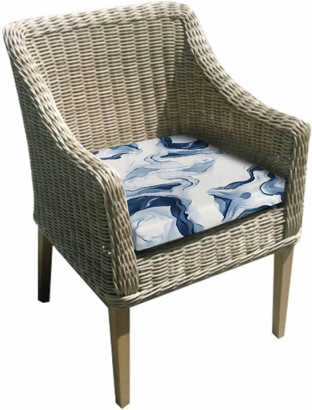 2 Pack Marble Waterproof Cushion Covers with Ties