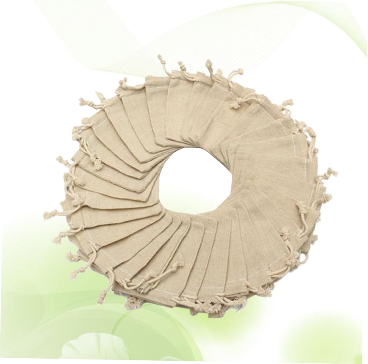 NIYANGLE 50pcs Burlap Drawstring Pouches for Jewelry Candy Party Favors