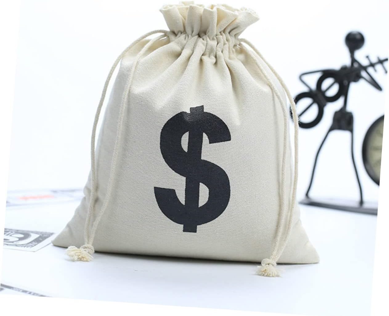 Holibanna 10 Pcs Canvas Drawstring Bags Set for Party Favors
