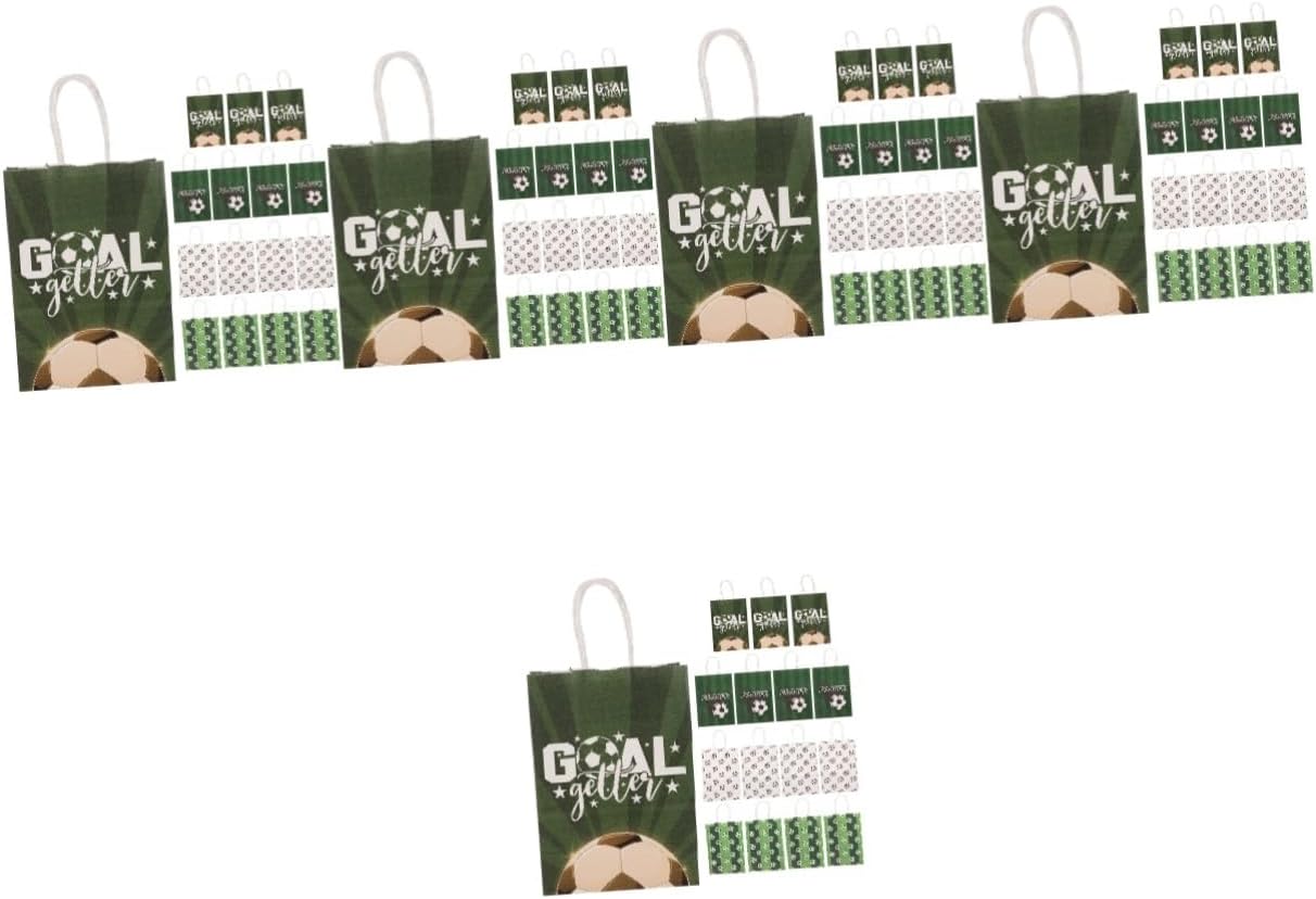 Garneck 80pcs Football Design Party Bags for Sports Events