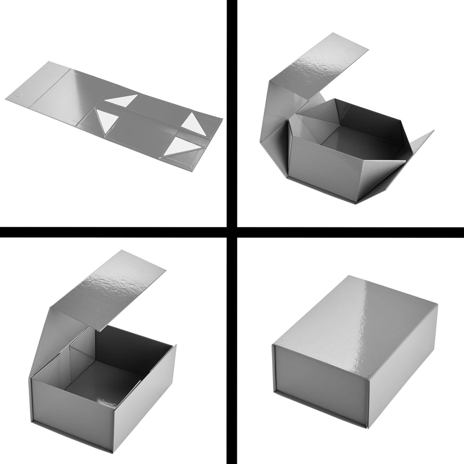 Stockroom Plus 6 Pack Magnetic Gift Boxes Gray