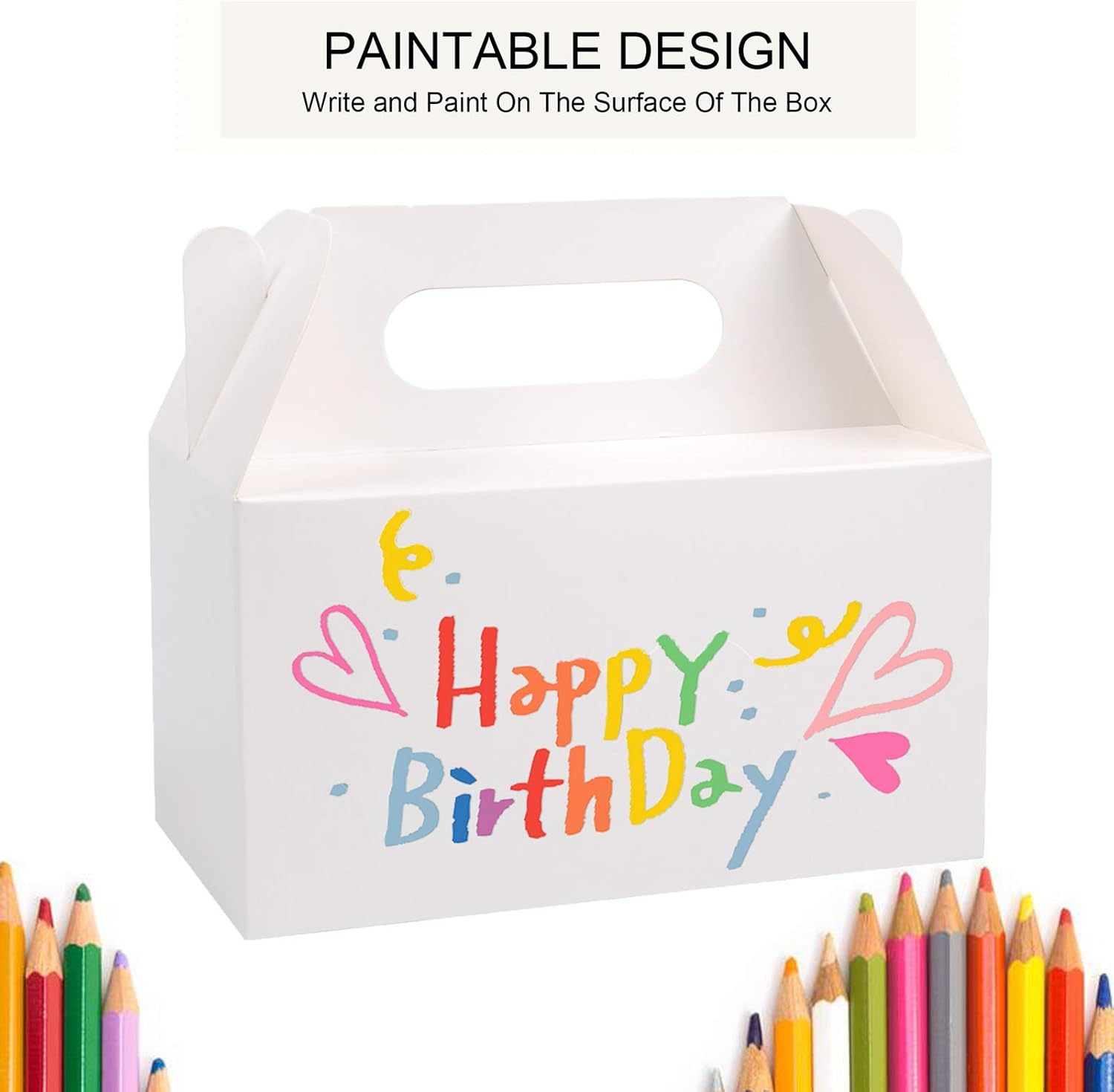 LOKQING White Treat Boxes for Parties 25 Pack
