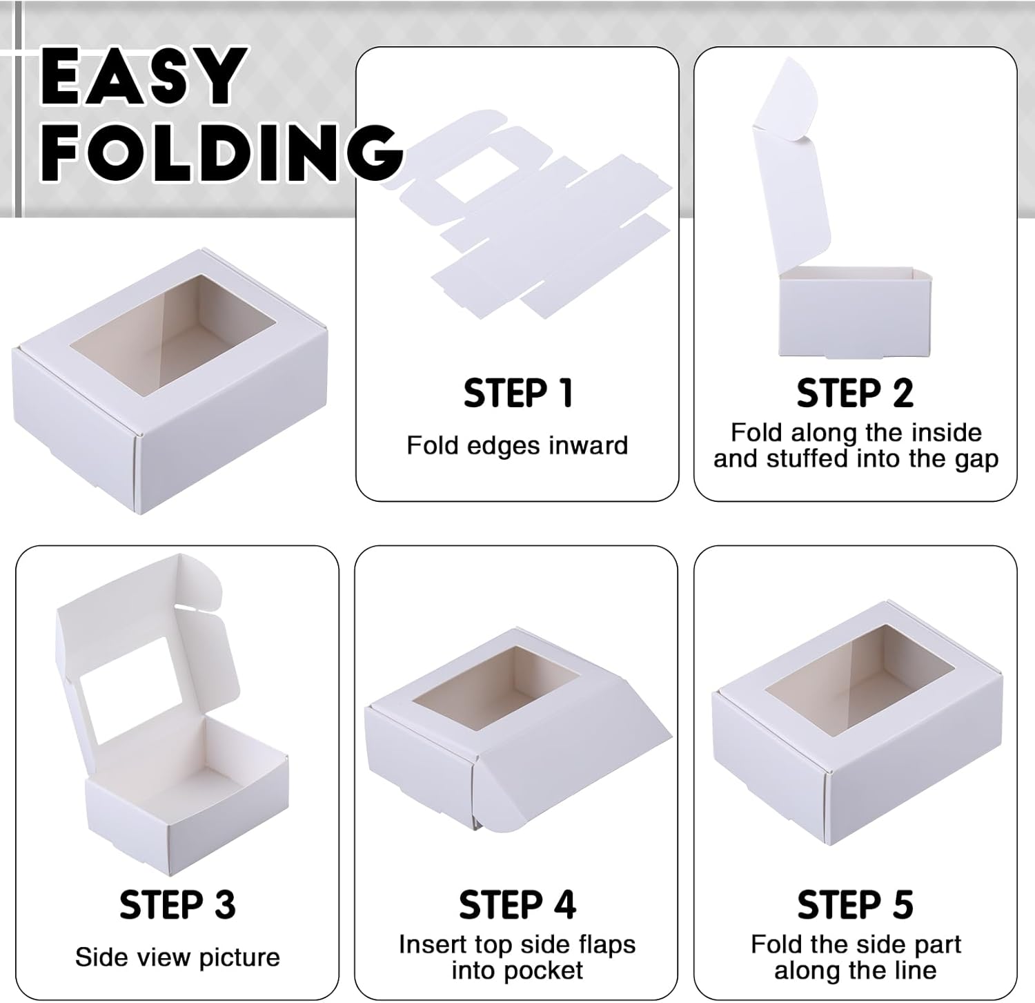 Zonon 100 Piece Kraft Soap Boxes with Clear Window