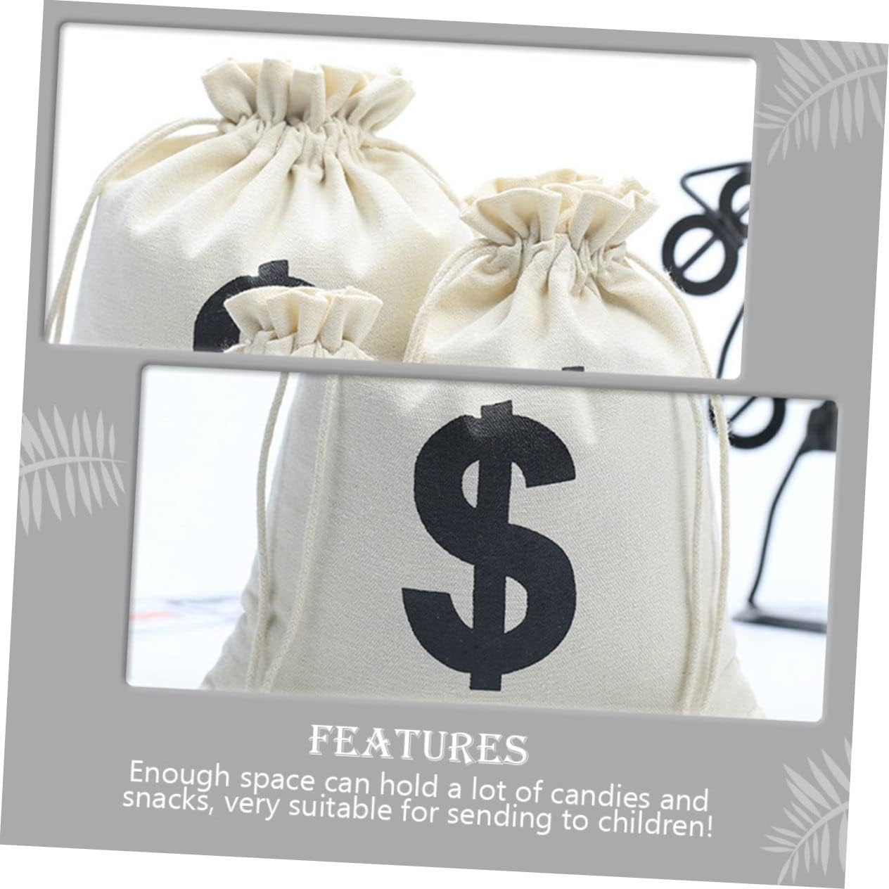 Holibanna 10 Pcs Canvas Drawstring Bags Set for Party Favors