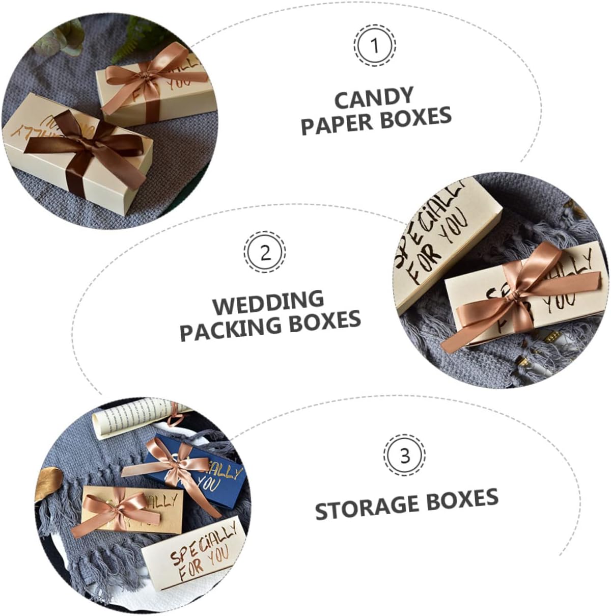 Didiseaon 20pcs Wedding Candy Boxes Paper Storage Pouch Gift Wrapping