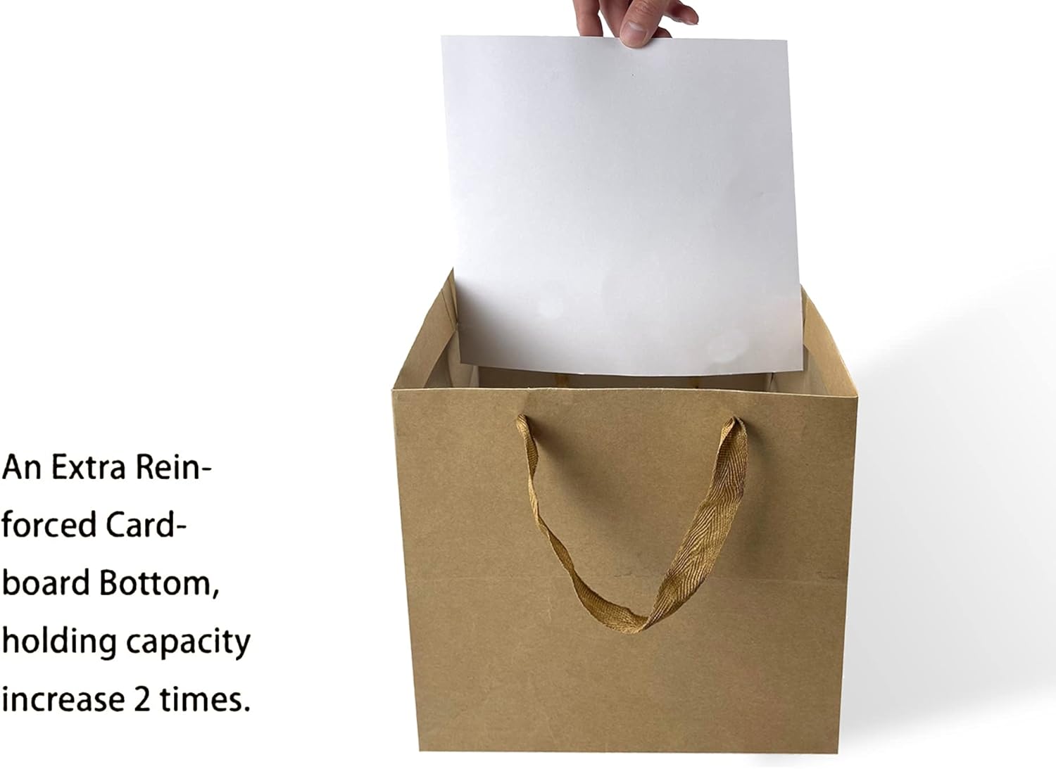 HUAPRINT 12 Pack Brown Kraft Gift Bags with Handles
