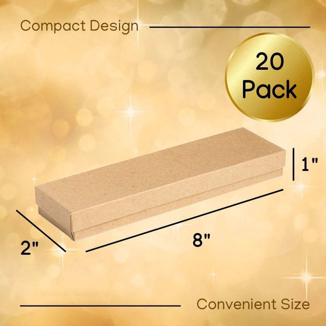 Prestige and Fancy Jewelry Gift Boxes 20 Pack Brown