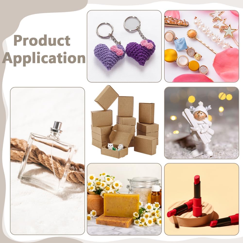 PH PandaHall 20pcs Brown Gift Box for Party Wedding Favor Packaging