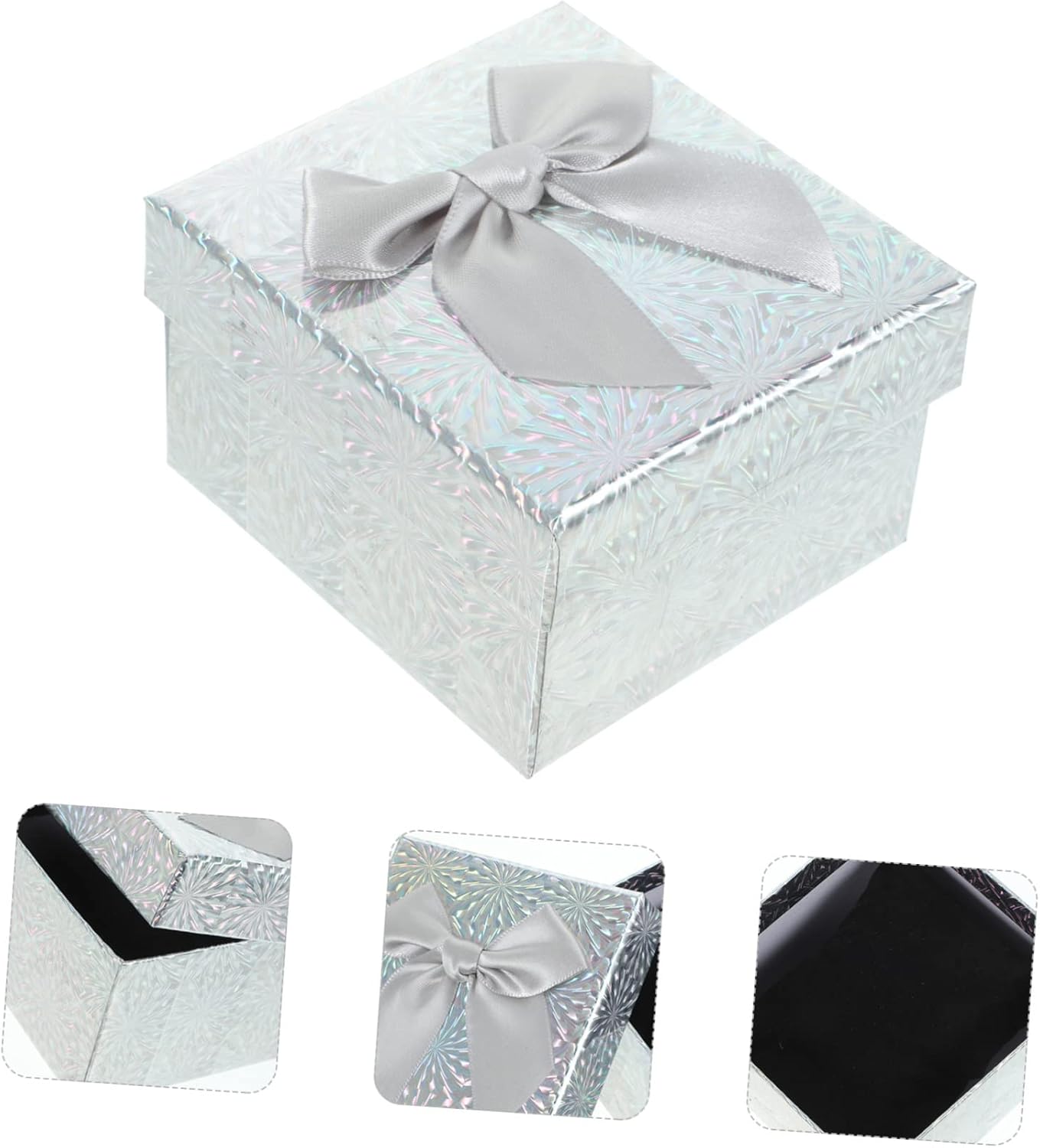 LIFKOME 6pcs Square Paper Gift Boxes for Wrapping