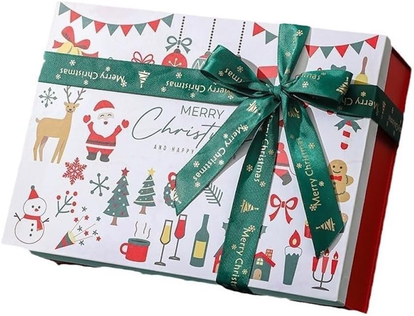 White Christmas Gift Boxes with Lids Pack of 1