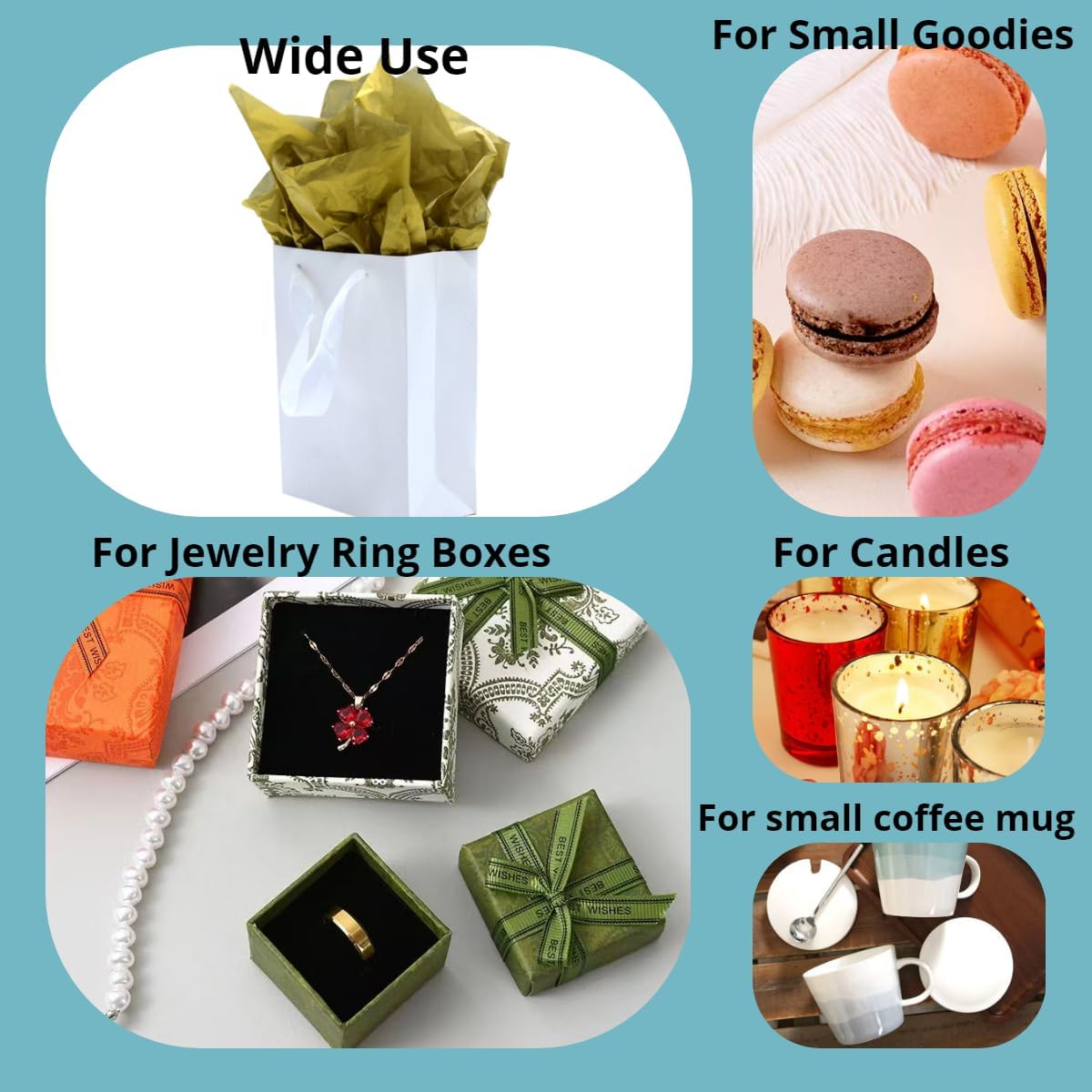 JUNESHE Mini White Gift Bags with Handles 16 Pack
