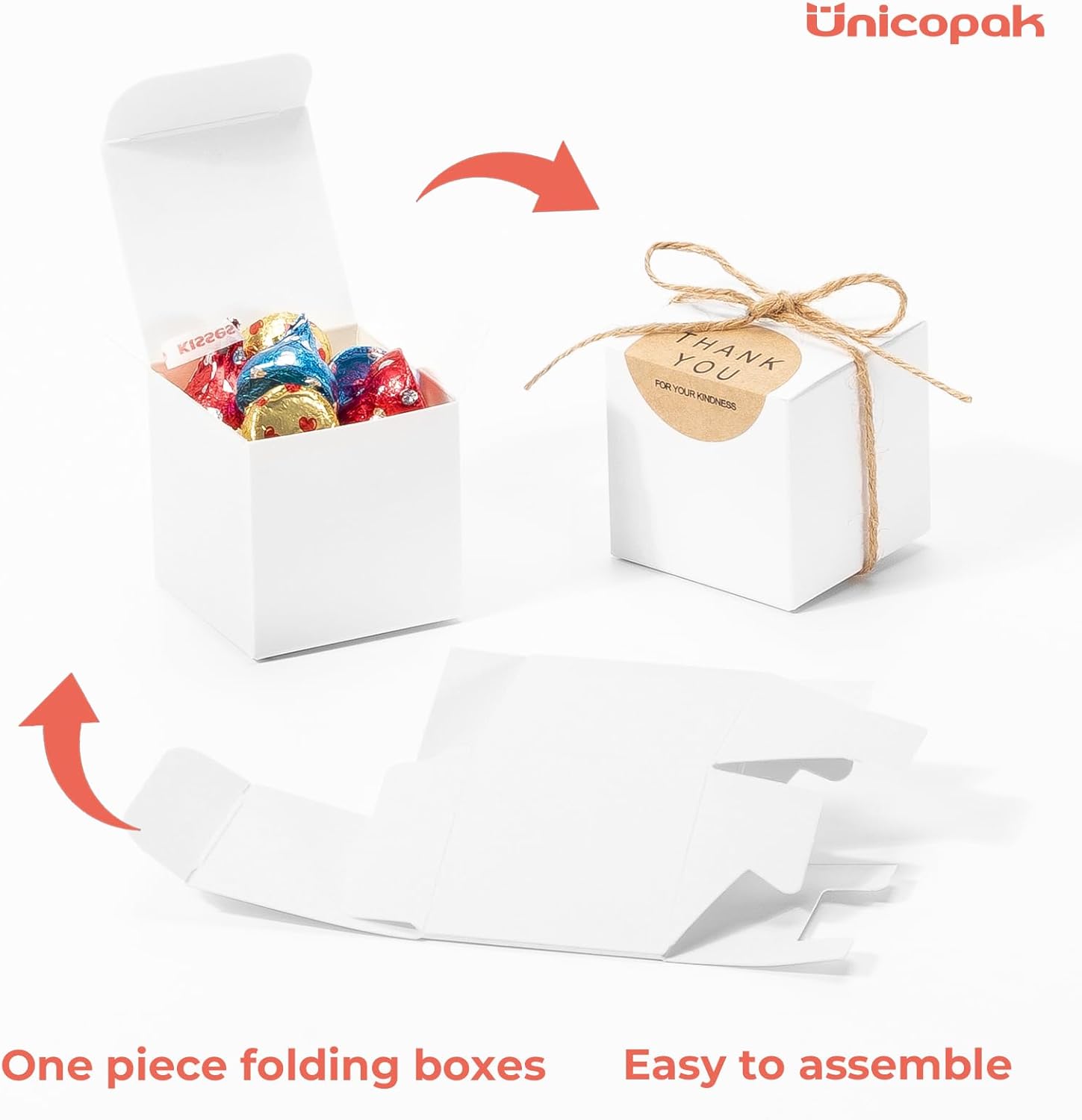 UnicoPak 30 Pack White Small Gift Boxes