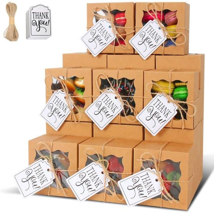 KPOSIYA 10 Pcs Bakery Boxes With Window