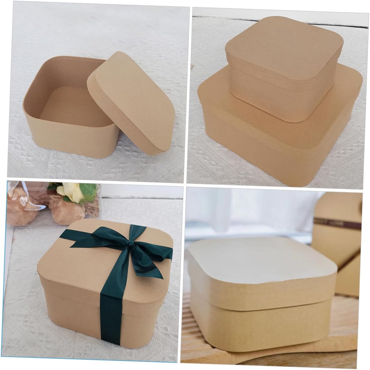 3pcs Kraft Box for Valentine Day Treats Jewelry and Party Favors