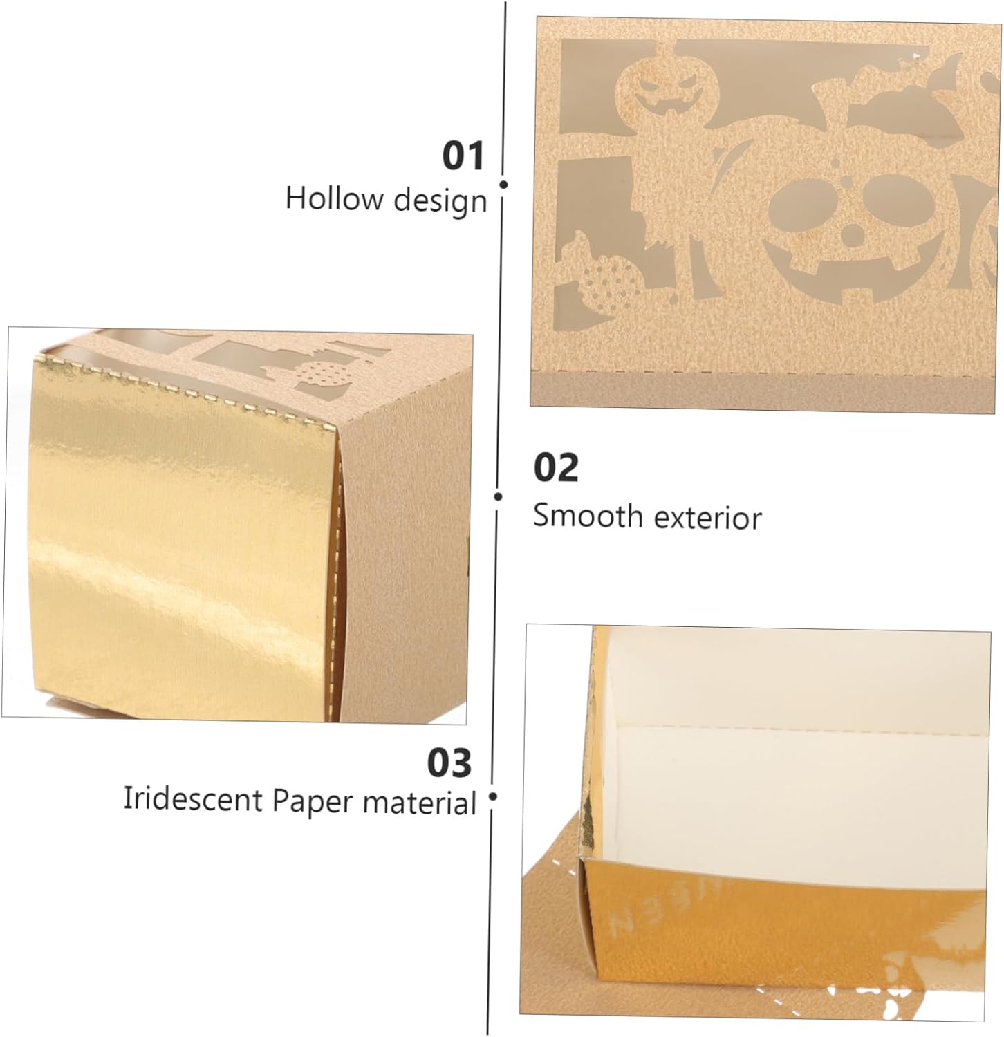 NUOBESTY 50pcs Mini Pumpkin Candy Boxes Halloween Party Favors