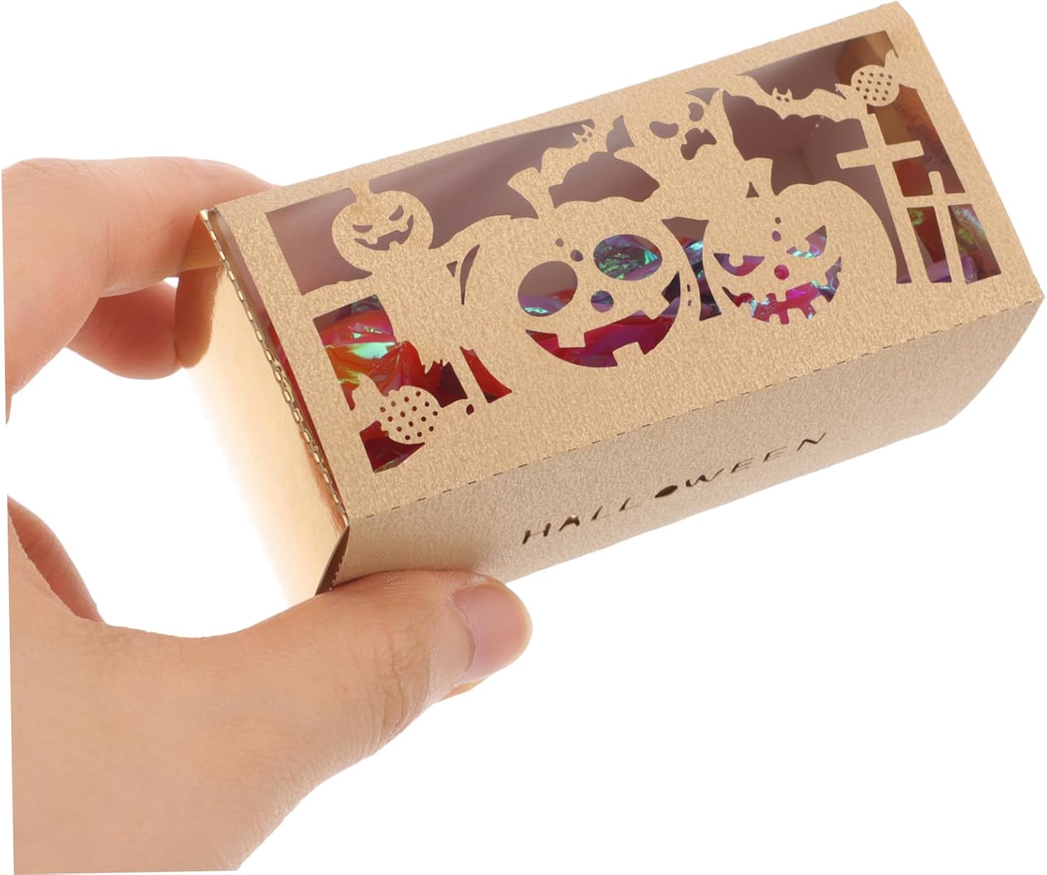 NUOBESTY 50pcs Mini Pumpkin Candy Boxes Halloween Party Favors