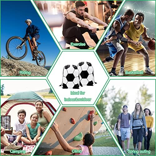 12 Pack Soccer Drawstring Bags for Gifts and Party Favs