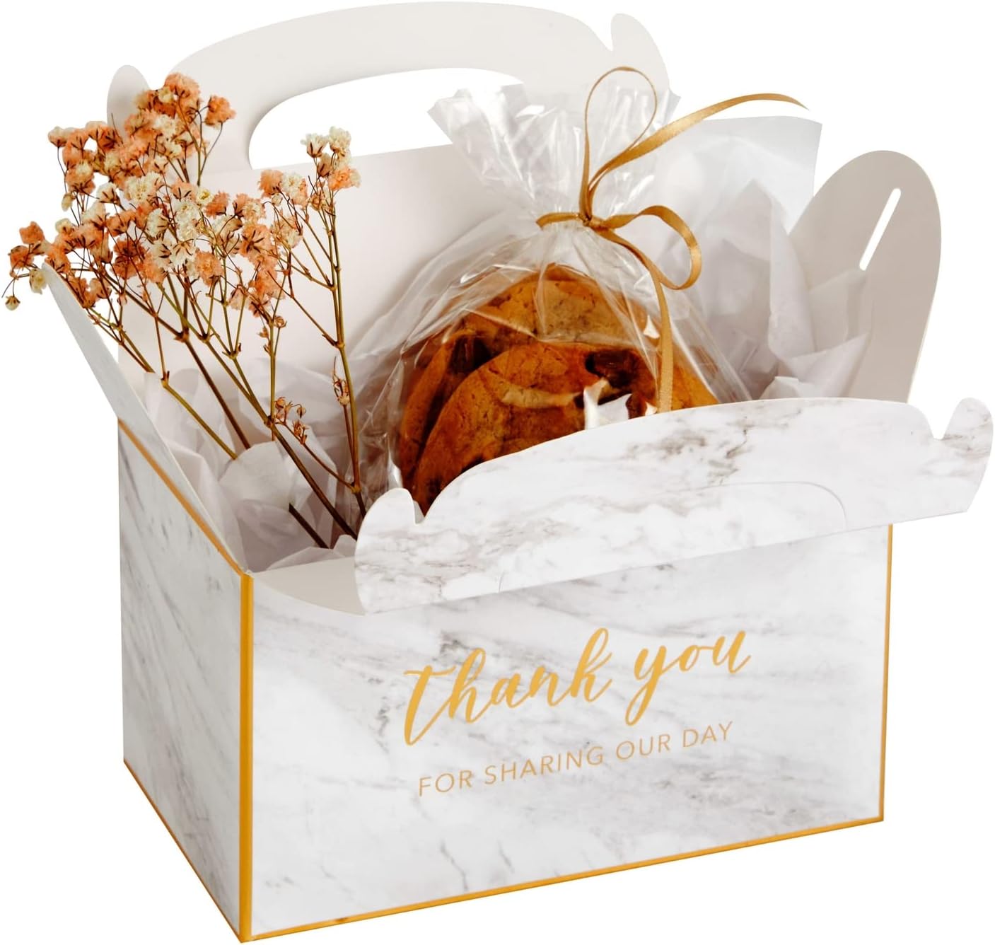 Sparkle and Bash Marble Thank You Gable Boxes Pack of 24
