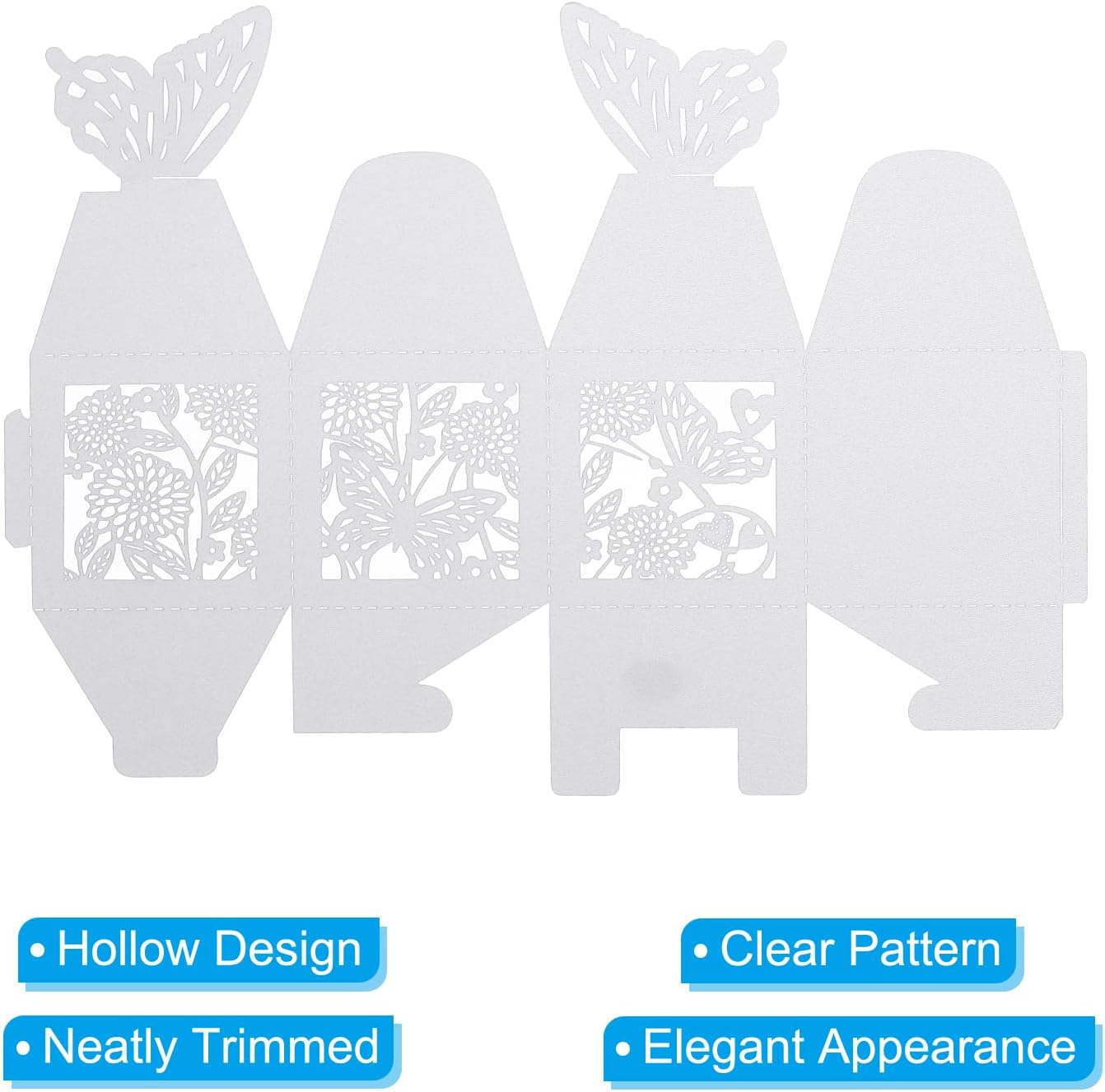 PATIKIL 2x2x31 Inch Favor Boxes 25 Pack White Gift Boxes