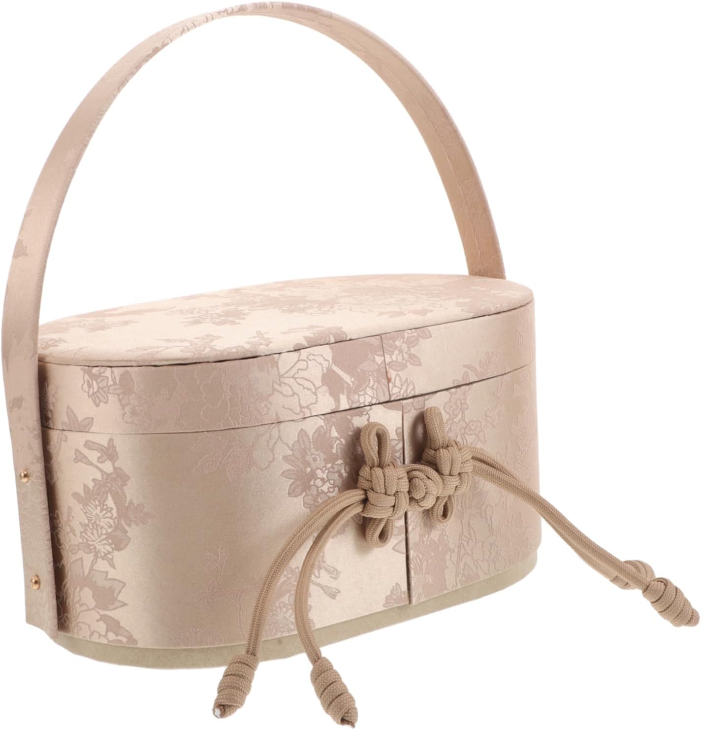 NIYANGLE Elegant Brocade Candy Boxes with Handle for Weddings and Celebrations
