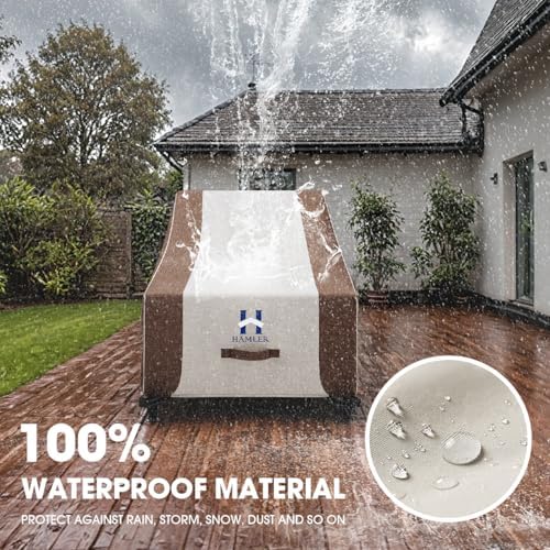 HAMLER Chaise Lounge Cover Heavy Duty Outdoor Waterproof