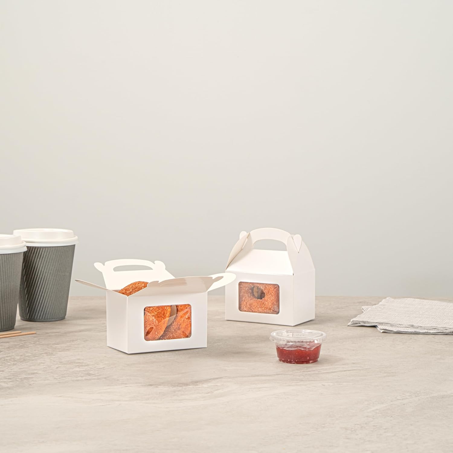 Restaurantware Bio Tek 4x25x25 Inch Gable Boxes 25 Count