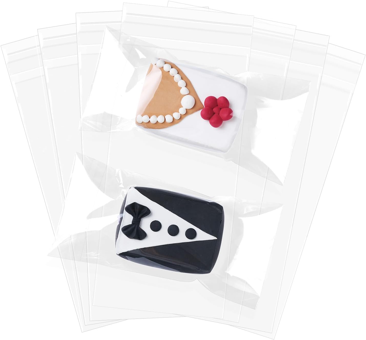100pcs 4x6 Inch Clear Cellophane Bags for Treats