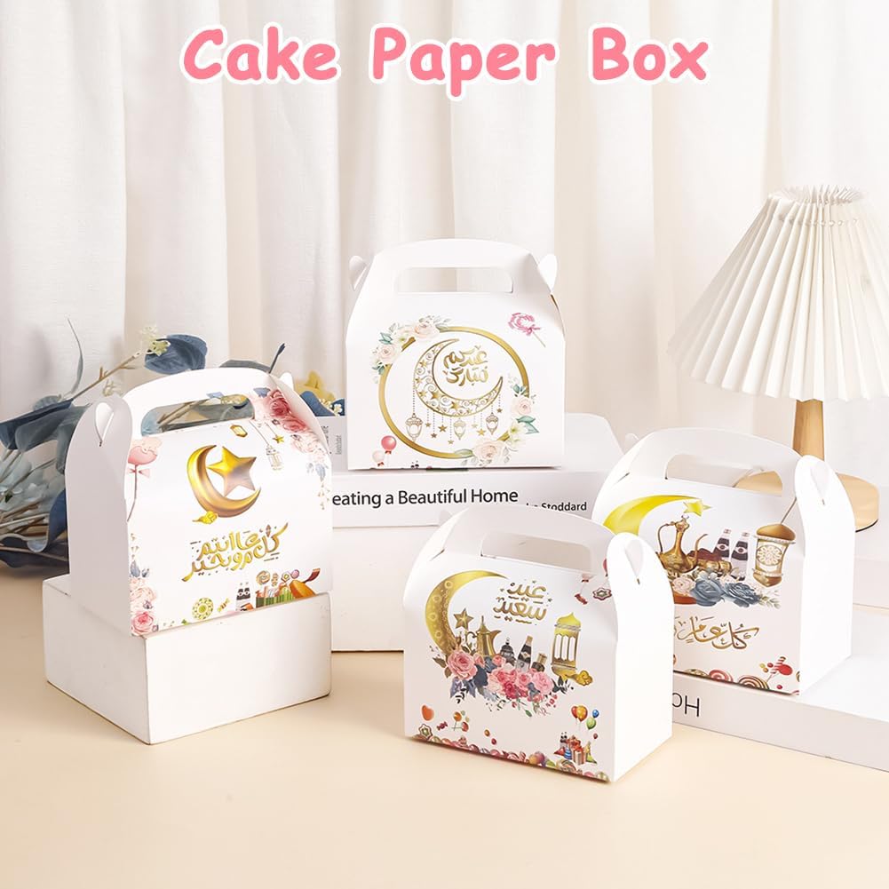 Yasyu 12 Pcs White Treat Boxes with Handle