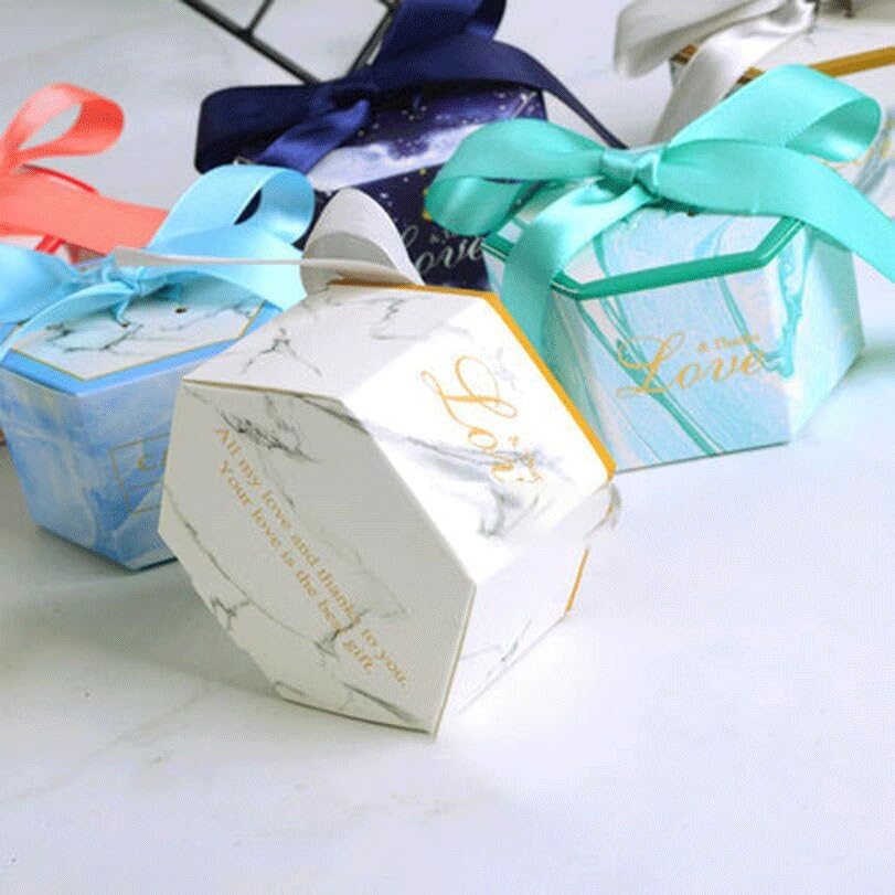 MODADA Party Favor Candy Boxes with Ribbons for Celebrations