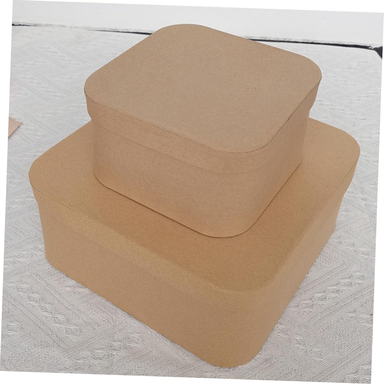 Healvian Square Corner Kraft Gift Box with Lid
