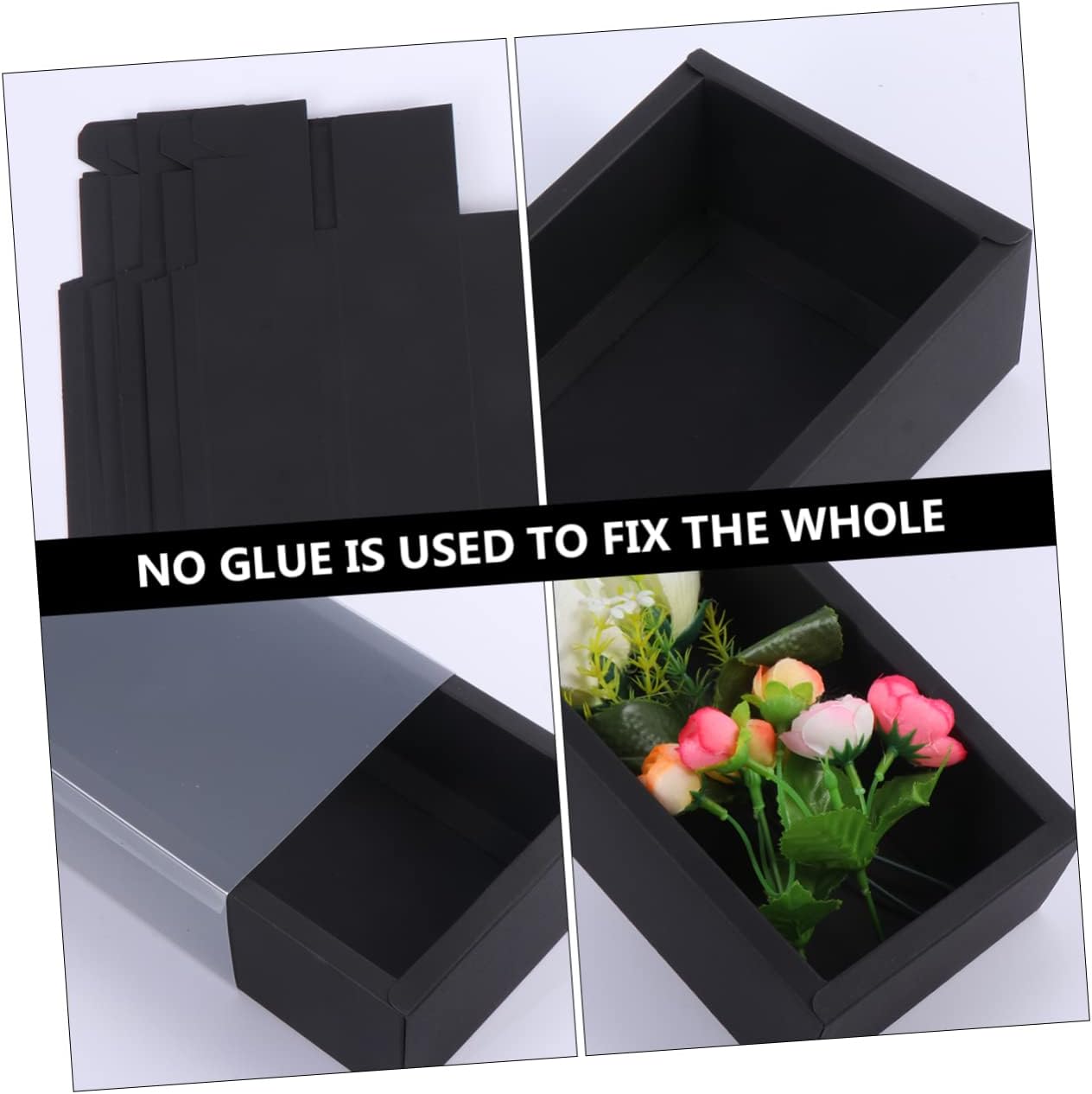 Anneome 6pcs Kraft Drawer Boxes for Tea Packaging and Parties