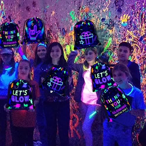 XJLANTTE Glow in the Dark Party Bags with Drawstring